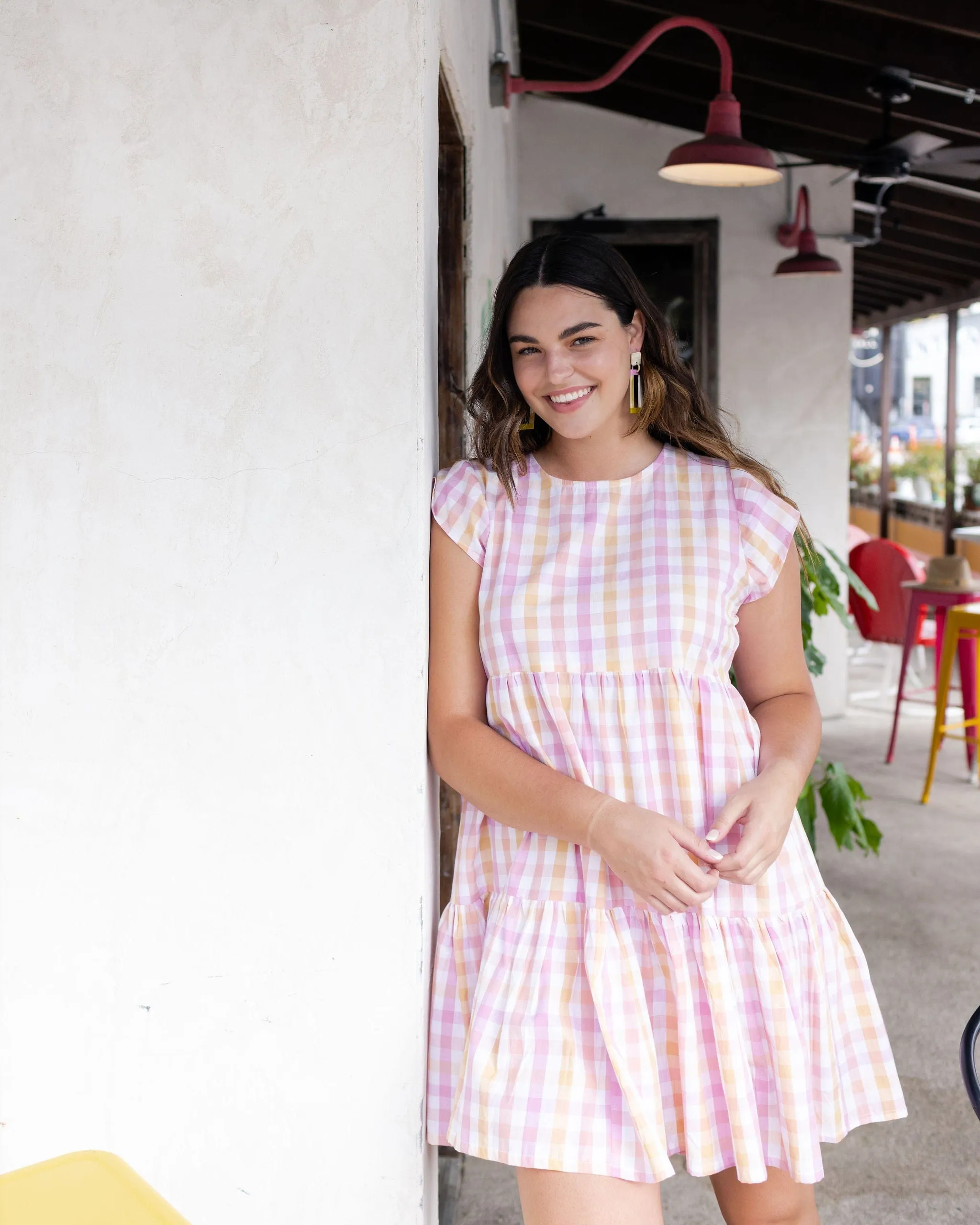 Sherbet Gingham Poppy Dress sold by Sunshine Tienda product image thumbnail 4