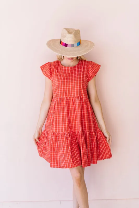 Red Plaid Poppy Dress sold by Sunshine Tienda