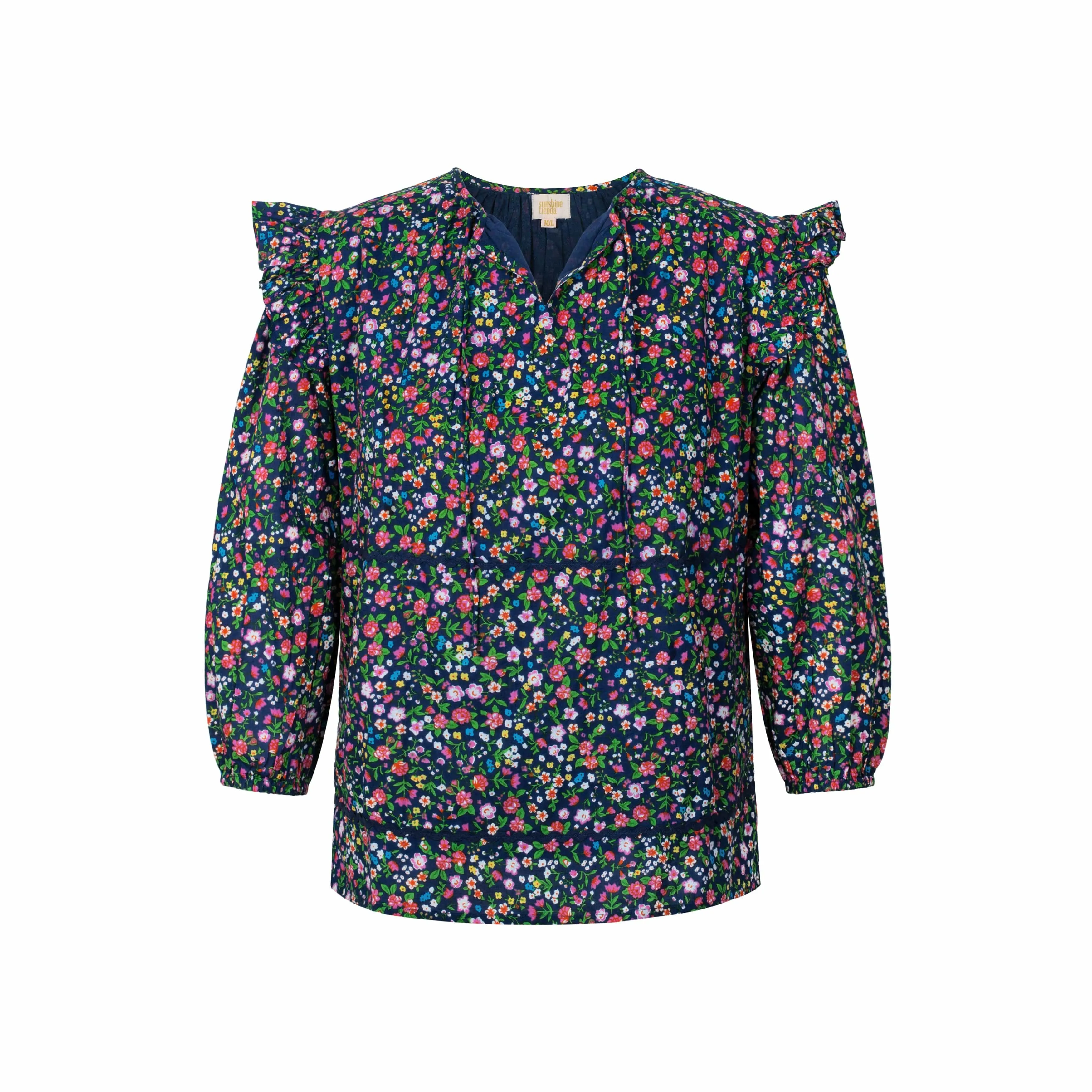 Navy Floral Naples Top sold by Sunshine Tienda product image thumbnail 4