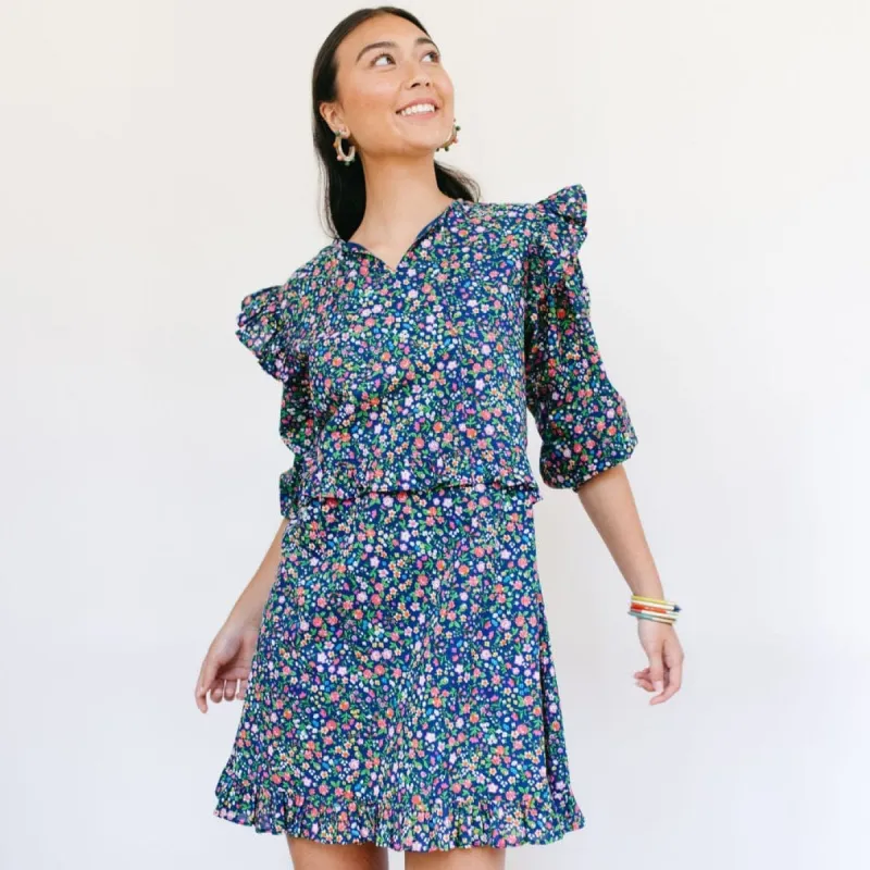 Navy Floral Monaco Dress sold by Sunshine Tienda