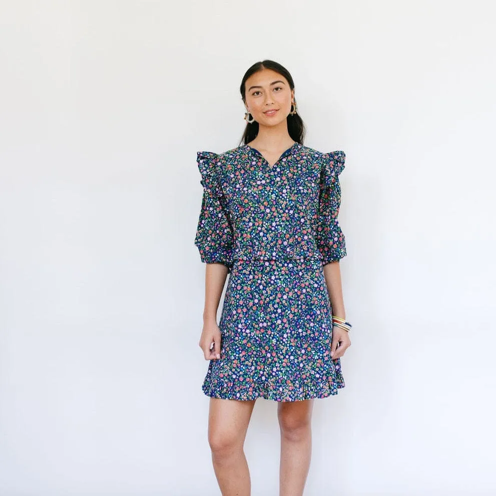 Navy Floral Monaco Dress sold by Sunshine Tienda product image thumbnail 3