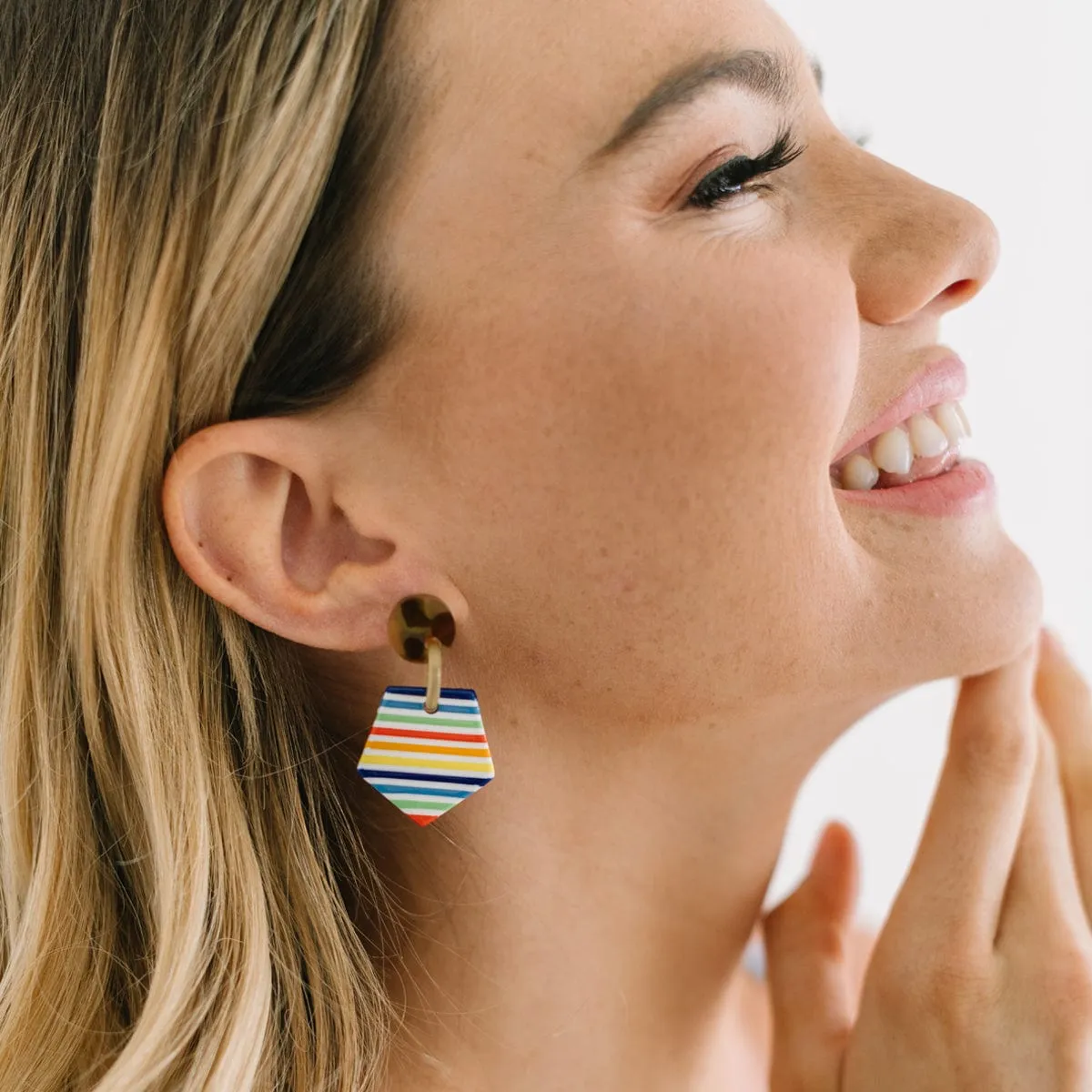 Small Rainbow Anchor Earrings sold by Sunshine Tienda