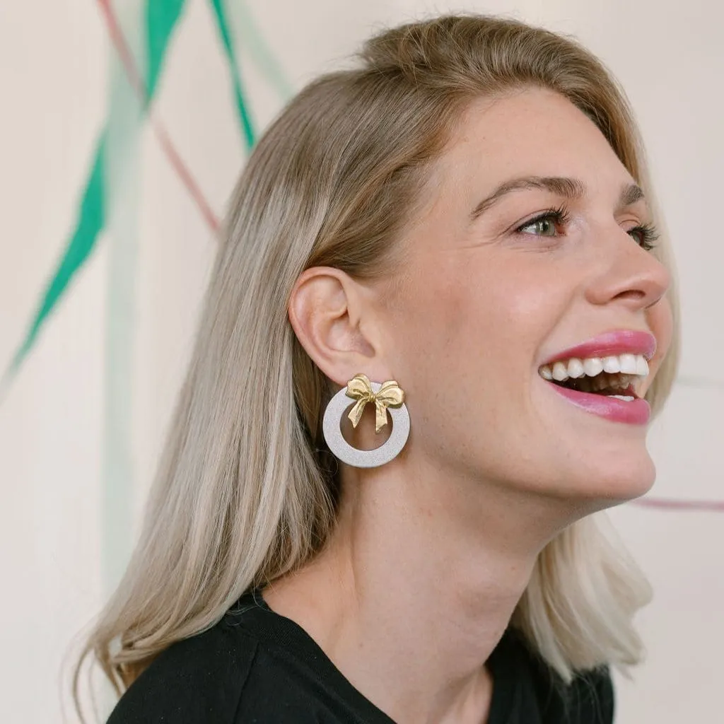 Metallic Wreath Earrings sold by Sunshine Tienda product image thumbnail 3