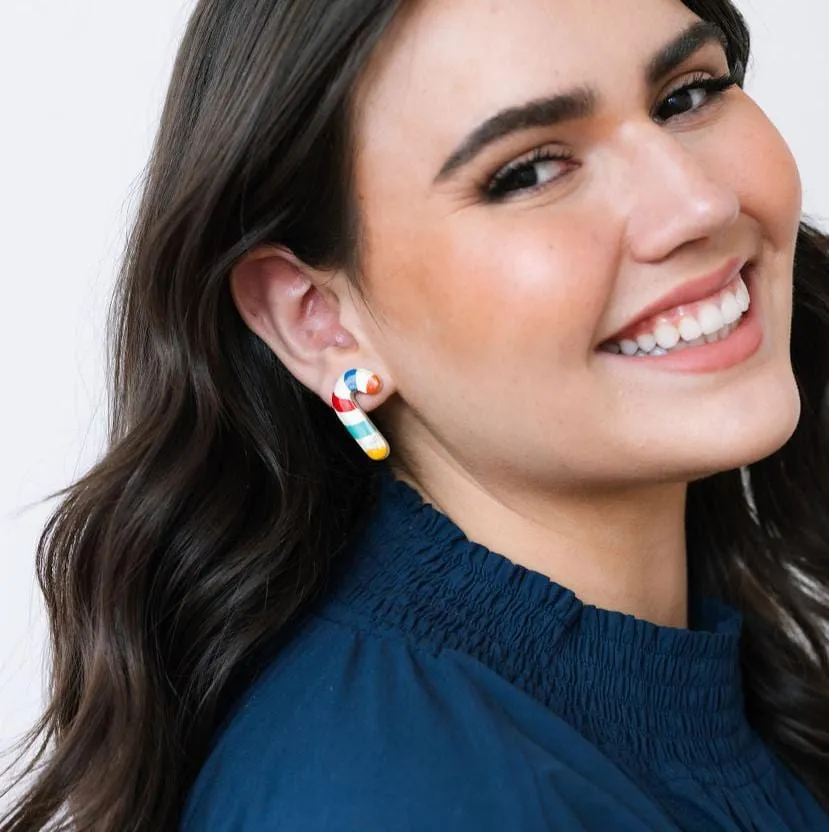 Rainbow Candy Cane Earrings sold by Sunshine Tienda product image thumbnail 2