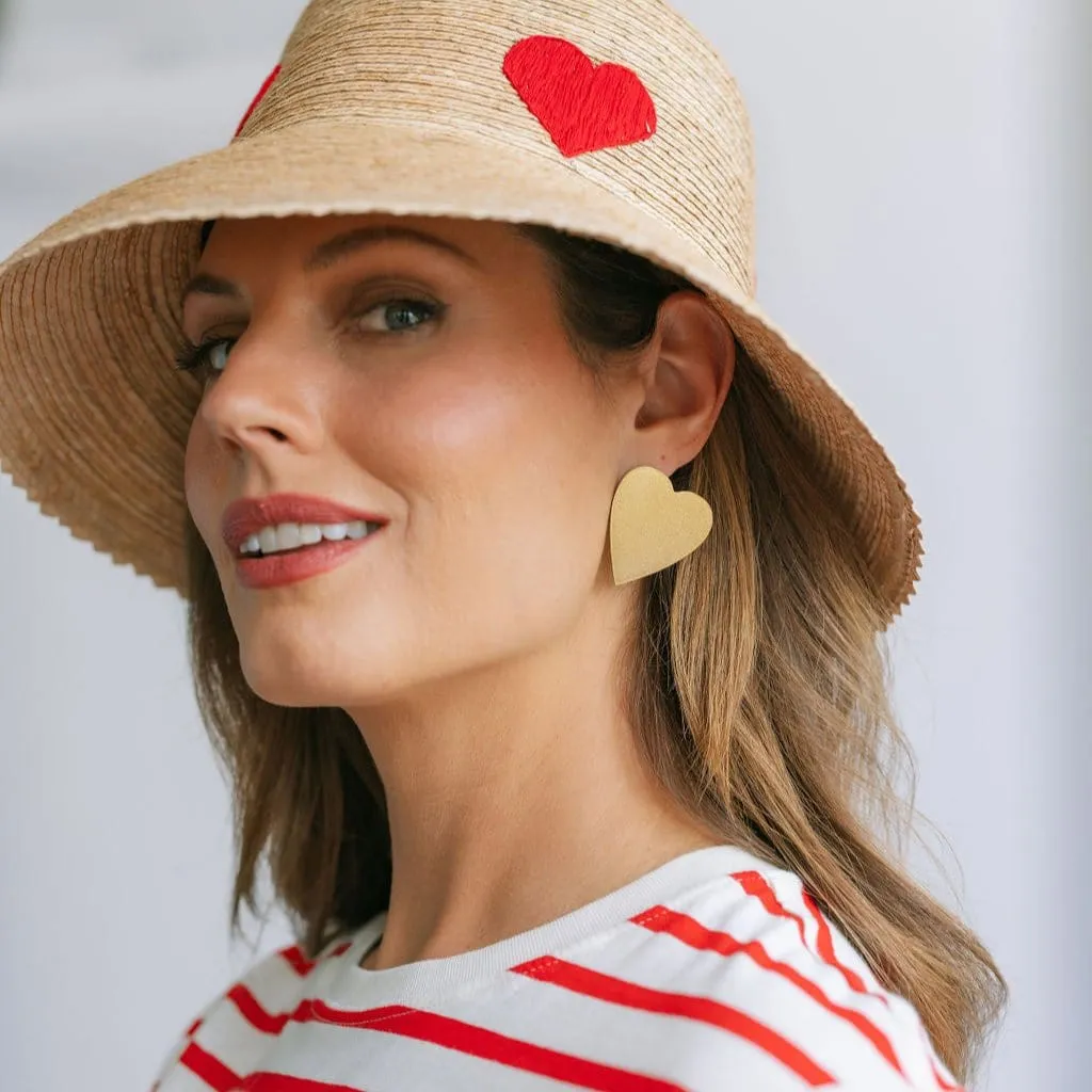 Gold Heart Studs sold by Sunshine Tienda product image thumbnail 2