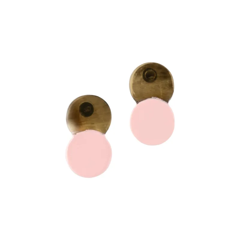 Mini Pink Double Circle Studs sold by Sunshine Tienda
