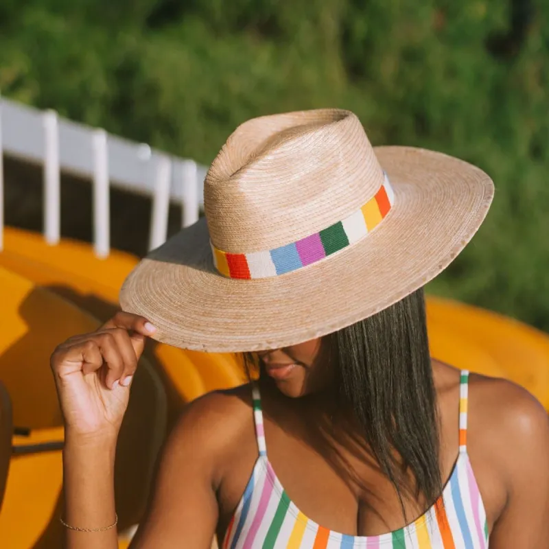 Andie Rainbow Palm Hat sold by Sunshine Tienda