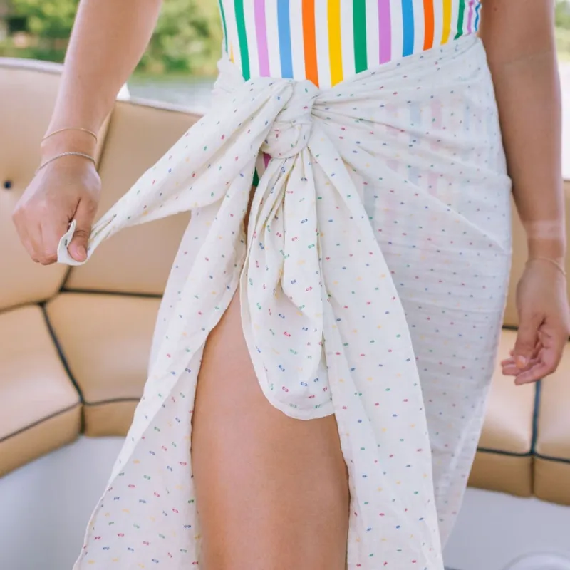 Vanilla Swiss Dot Sarong sold by Sunshine Tienda