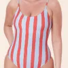 The Amalfi One Piece - Eco Nylon - Candy Stripe - Classic sold by Sunshine Tienda
