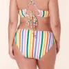 The Classic Bikini Bottom - Eco Nylon - Rainbow Stripe sold by Sunshine Tienda