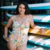 The Milos One Piece - Eco Nylon - Bird Floral - Long Torso sold by Sunshine Tienda