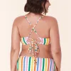 The Fiji Bikini Top - Eco Nylon - Rainbow Stripe sold by Sunshine Tienda