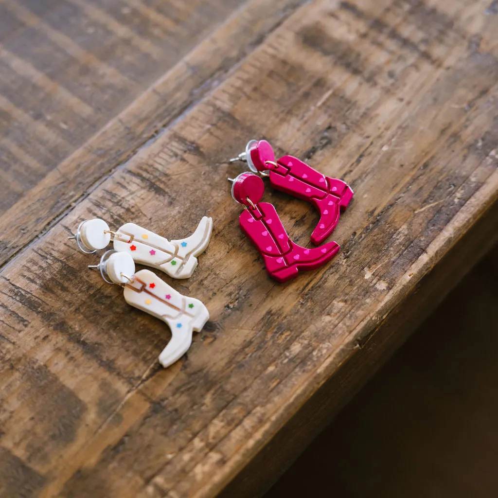 Neon Pink Heart Boot Dangles sold by Sunshine Tienda product image thumbnail 2