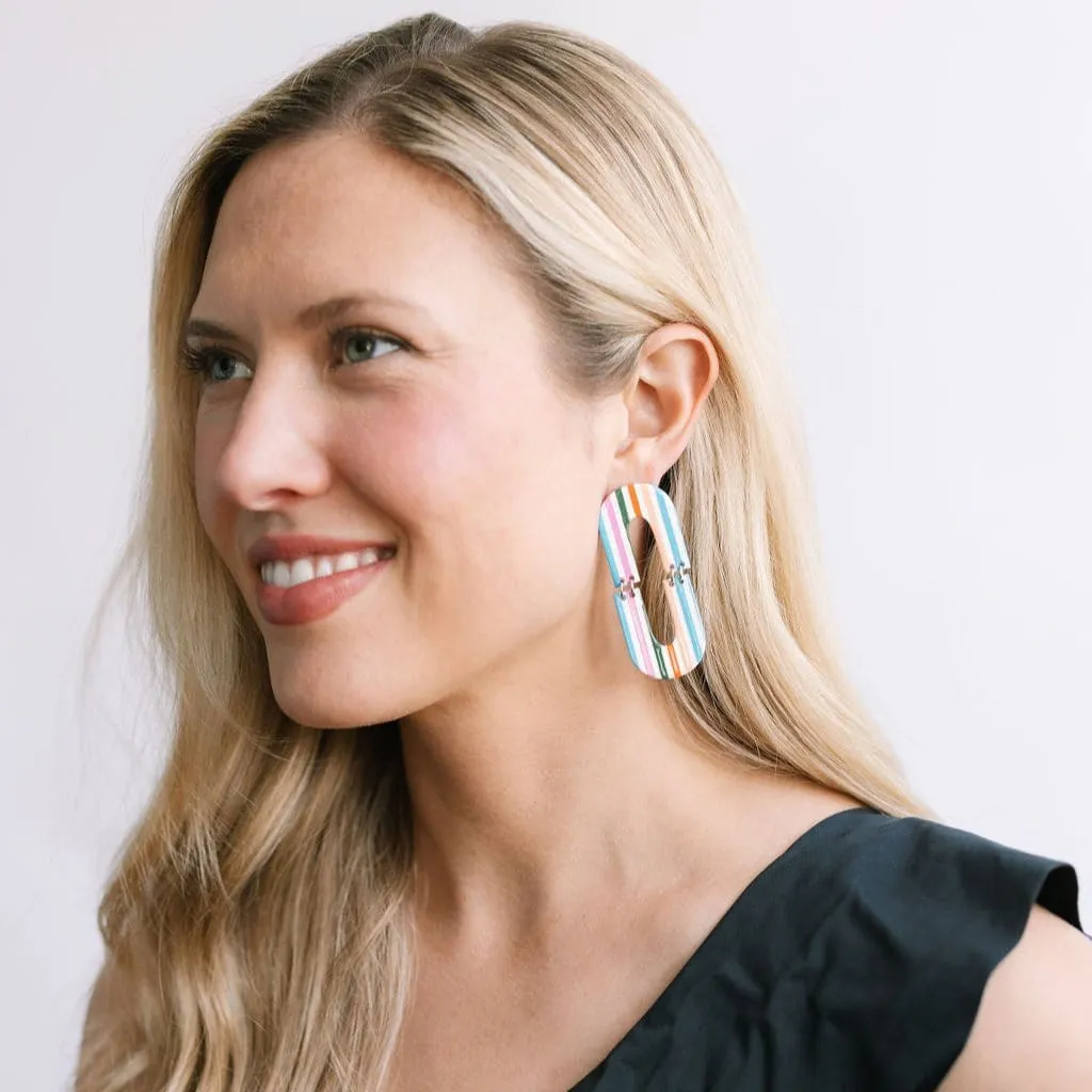 Colorful Striped Rancher Earrings sold by Sunshine Tienda product image thumbnail 2