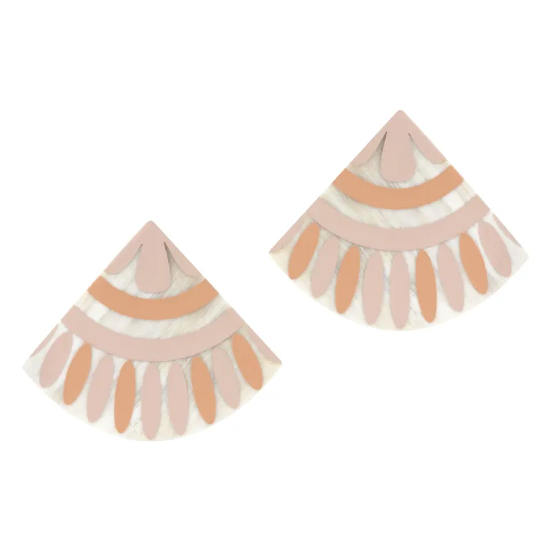 Rosy Pink Tile Earrings sold by Sunshine Tienda