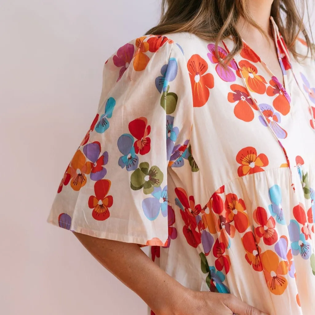 Rainbow Flower Bondi Dress sold by Sunshine Tienda product image thumbnail 4
