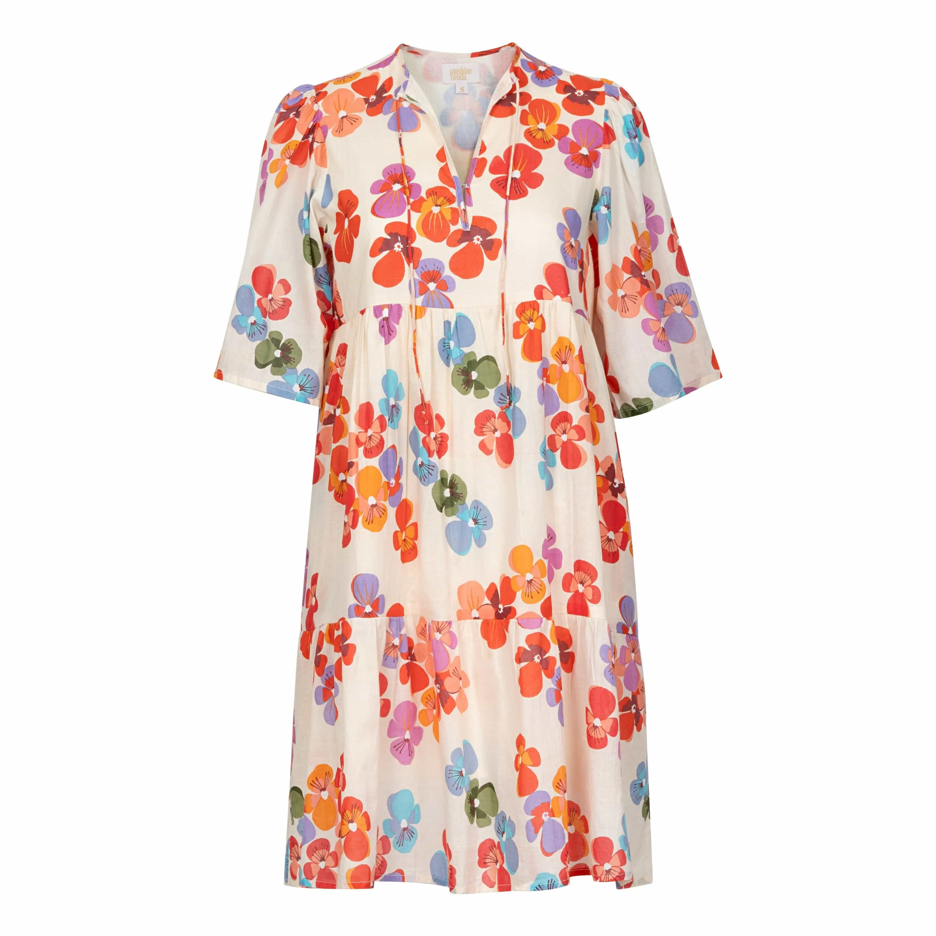 Rainbow Flower Bondi Dress sold by Sunshine Tienda product image thumbnail 3