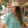 Green and White Cove Cover-Up sold by Sunshine Tienda