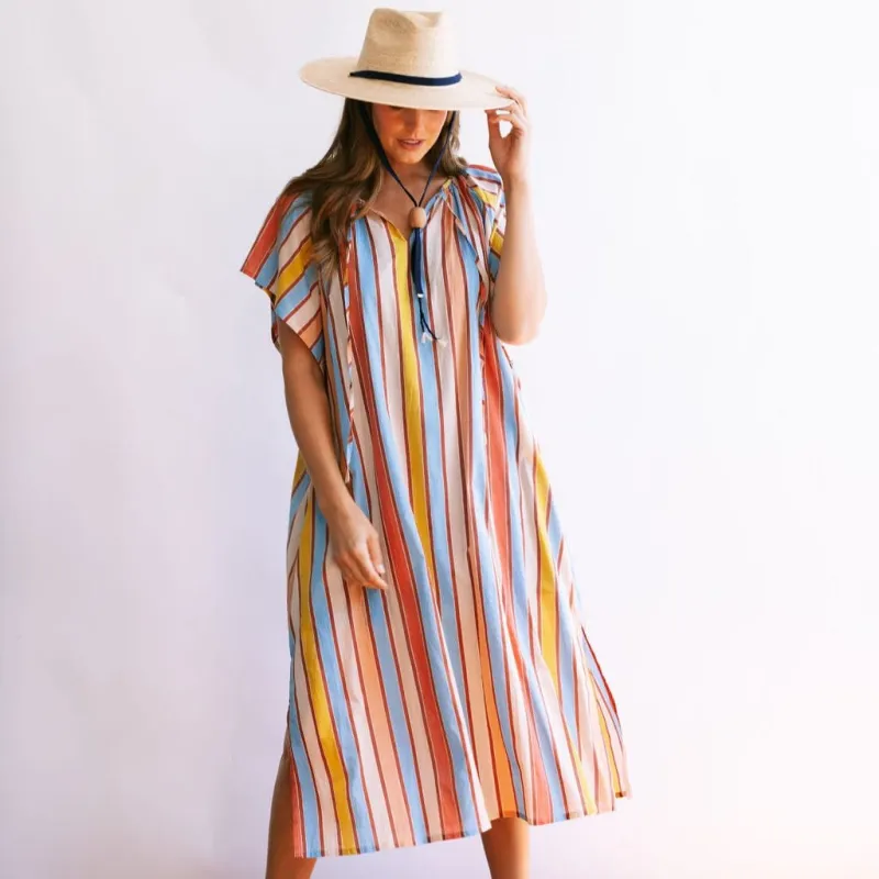 Seaplane Stripe Island Dress made by Sunshine Tienda
