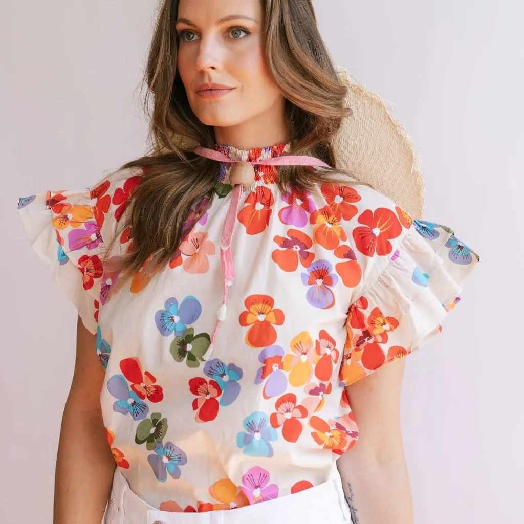 Rainbow Flower Flutter Top sold by Sunshine Tienda product image thumbnail 3