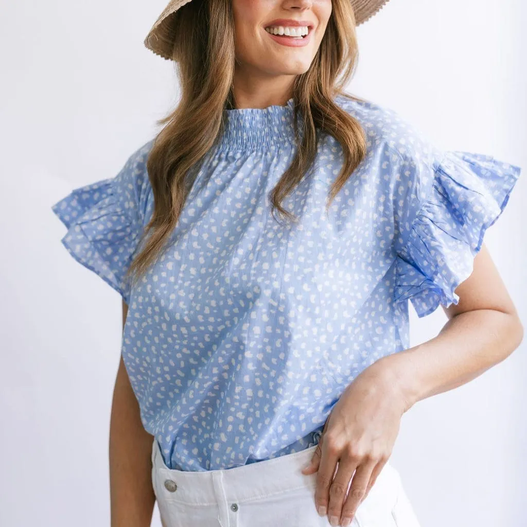 Dot Flutter Top sold by Sunshine Tienda