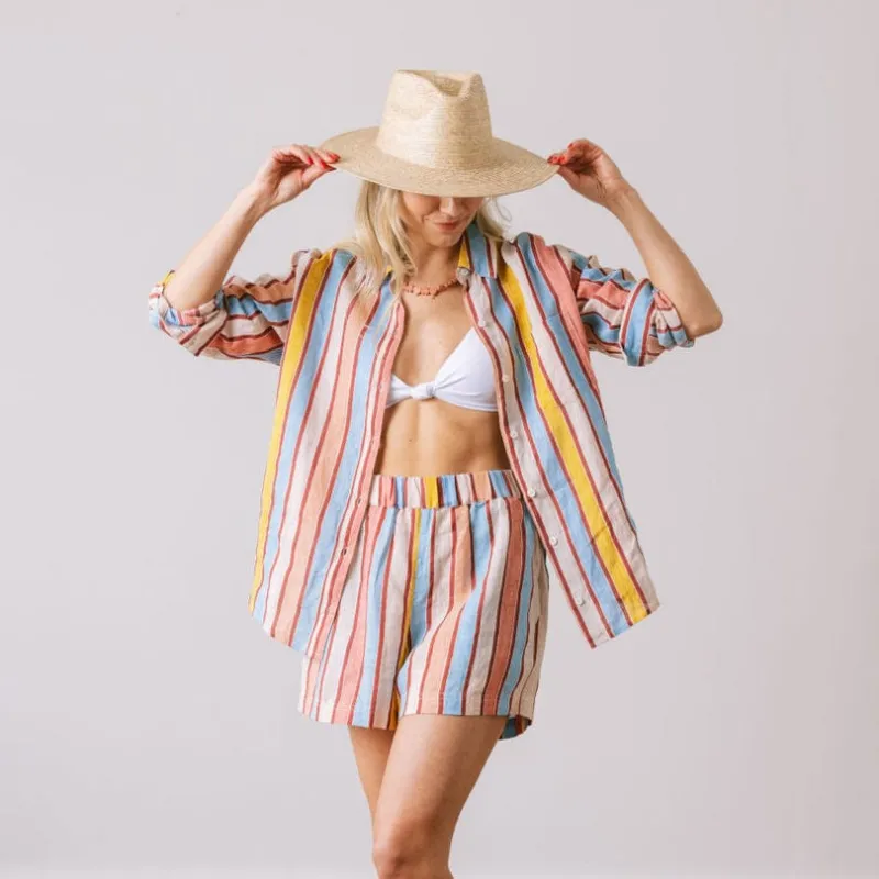 Seaplane Stripe Bermuda Set sold by Sunshine Tienda