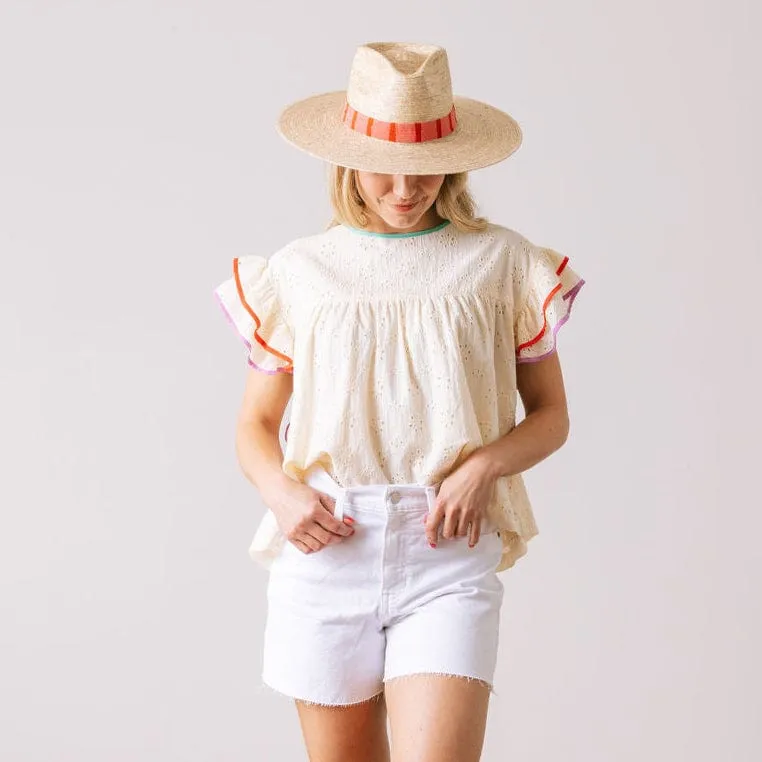Ivory Eyelet Lottie Top sold by Sunshine Tienda product image thumbnail 2