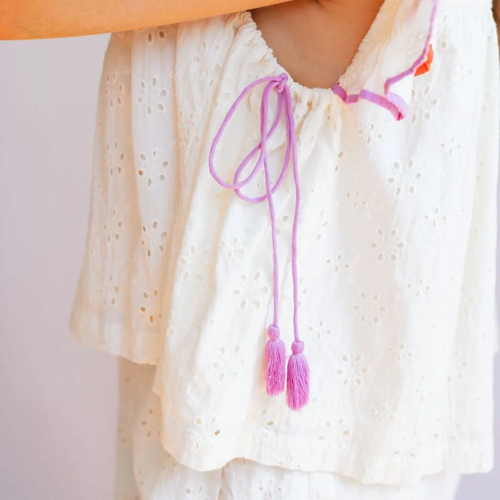 Ivory Eyelet Lottie Top sold by Sunshine Tienda product image thumbnail 5