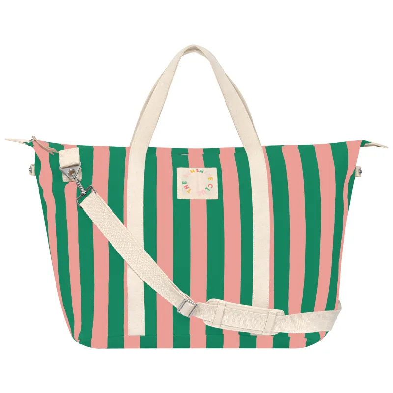 Watermelon Stripe Canvas Weekender sold by Sunshine Tienda