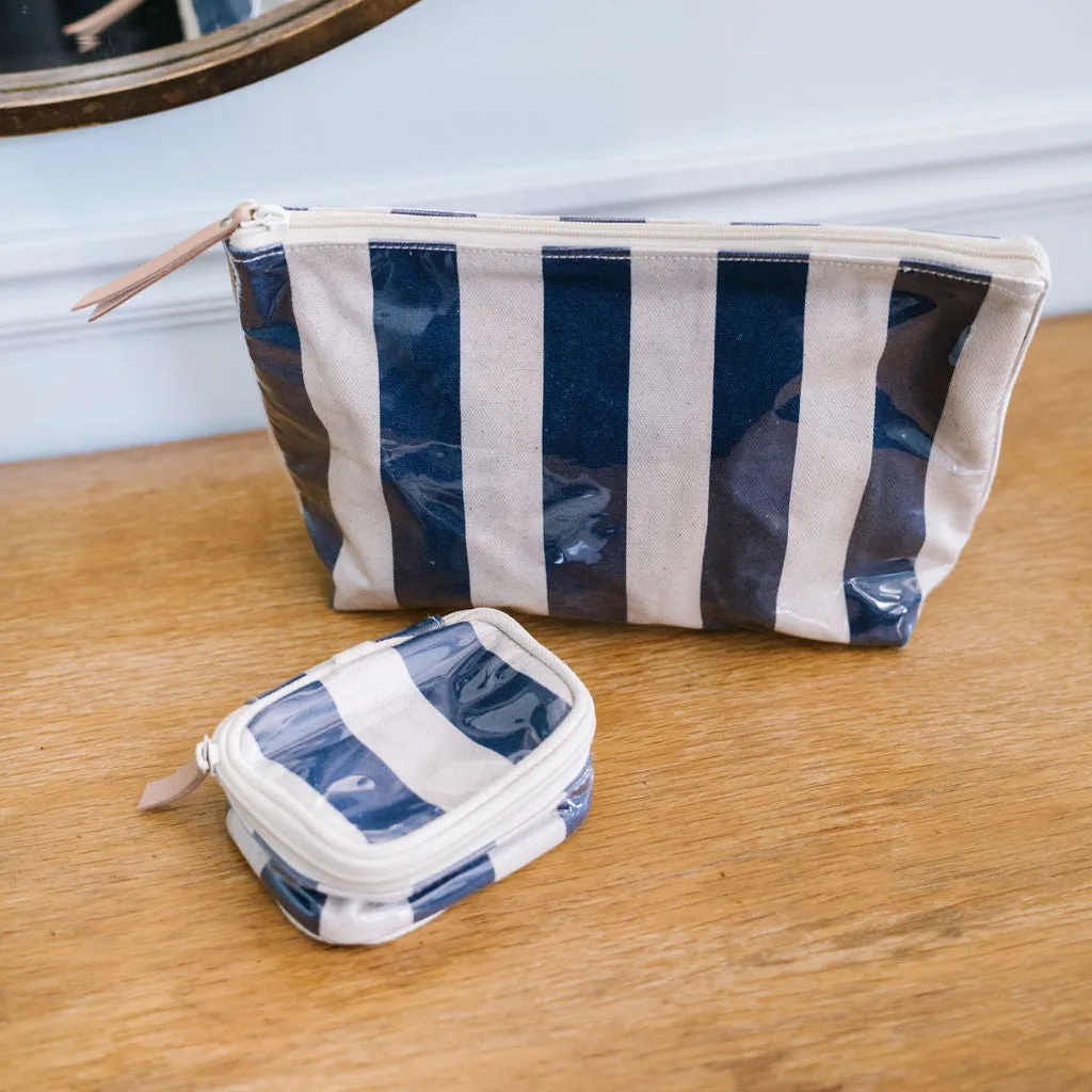Navy Stripe Cosmetic Pouch sold by Sunshine Tienda