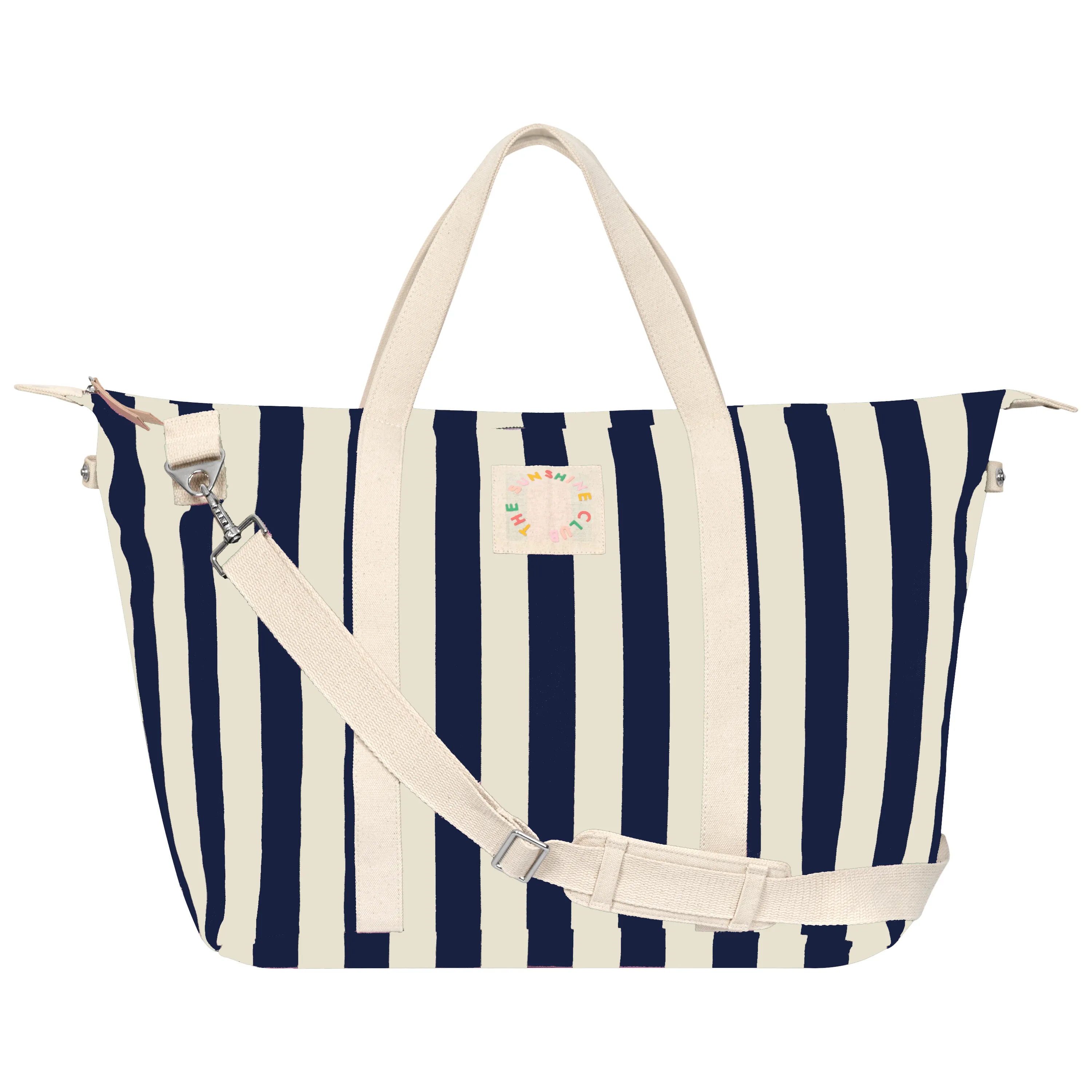 Navy Stripe Canvas Weekender sold by Sunshine Tienda product image thumbnail 2