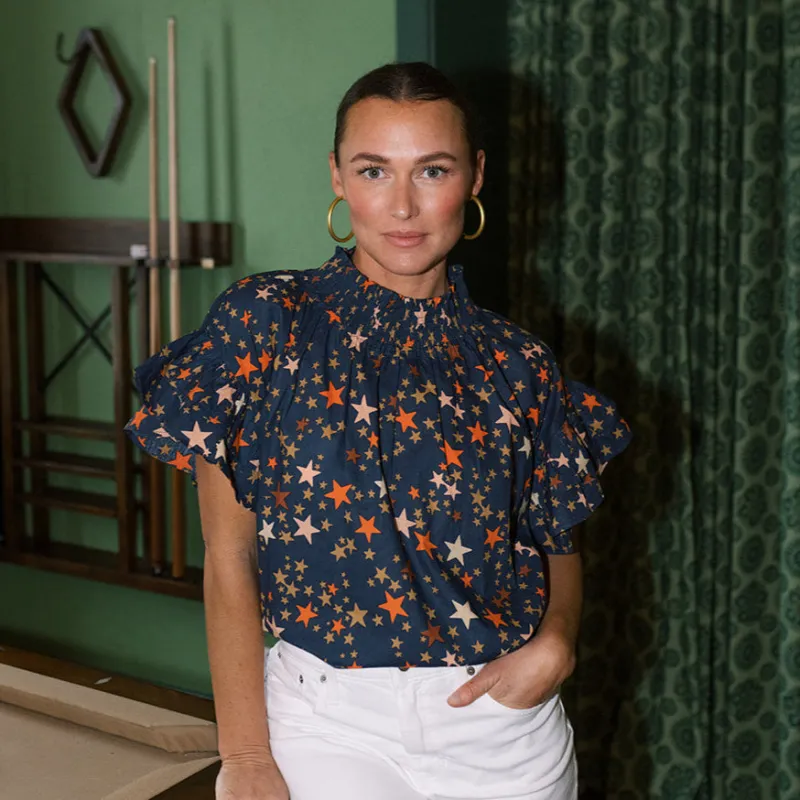 Dark Sky Flutter Top sold by Sunshine Tienda