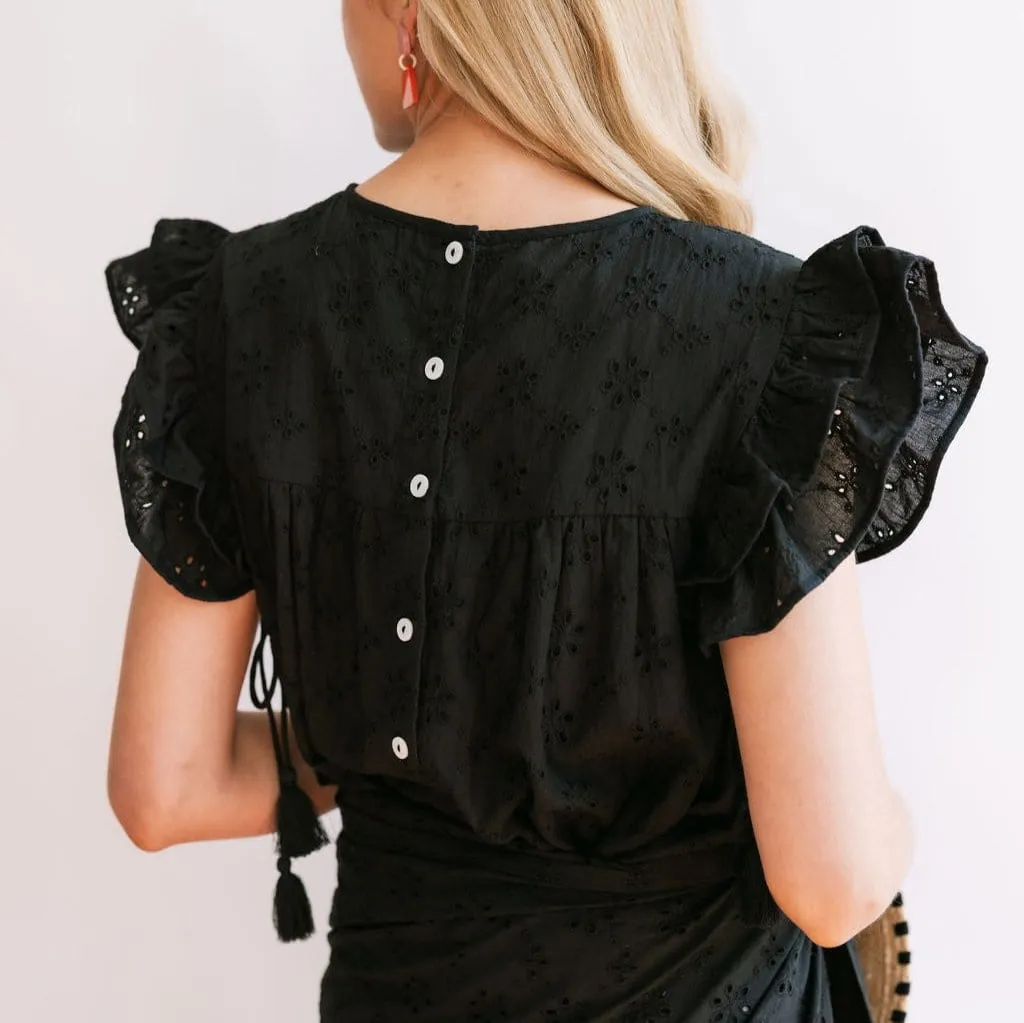 Black Eyelet Lottie Top sold by Sunshine Tienda product image thumbnail 2