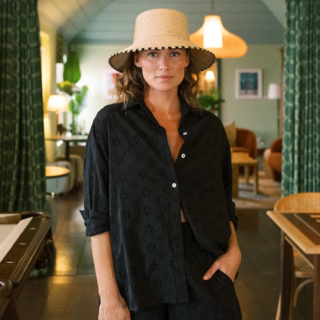 Black Eyelet Bermuda Button Down sold by Sunshine Tienda product image thumbnail 2