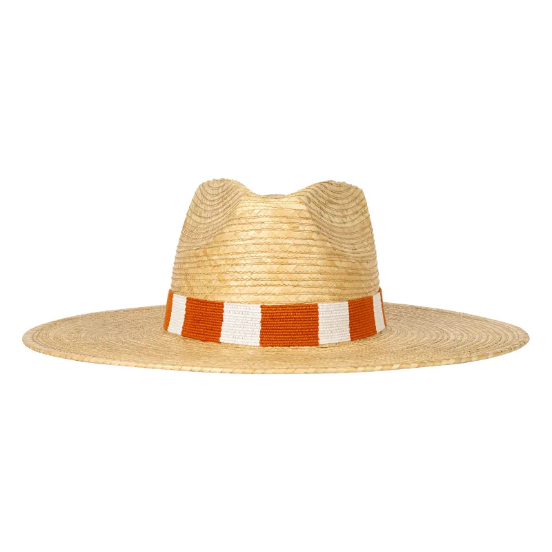 Orange and White Palm Hat sold by Sunshine Tienda
