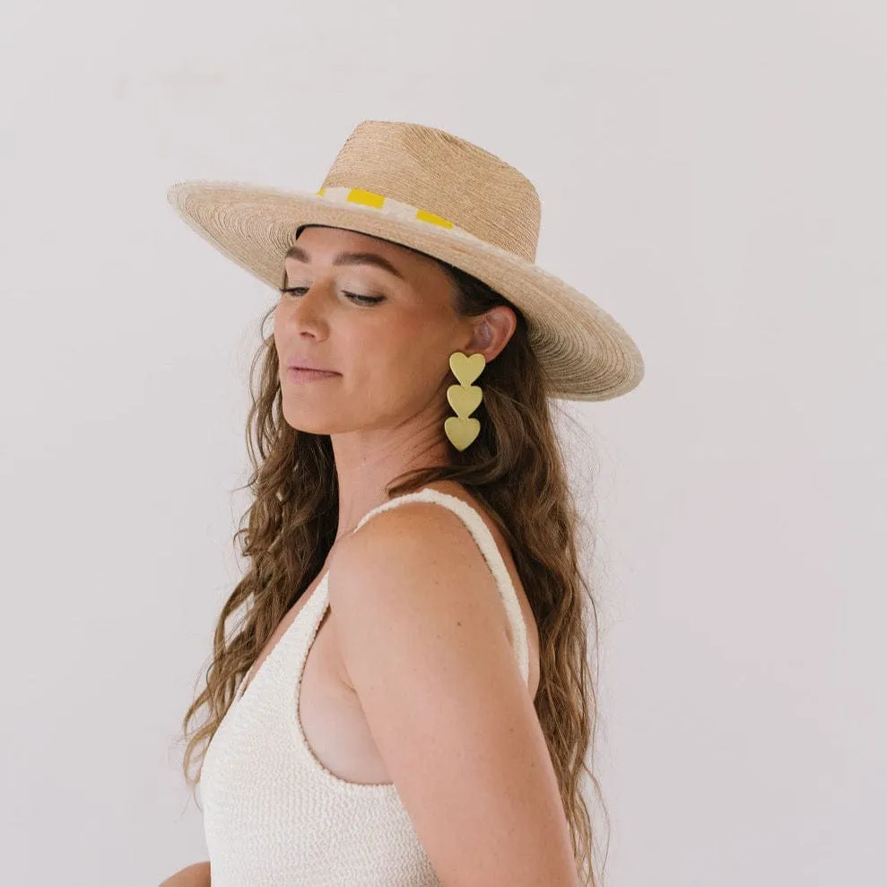 Gold Metallic Heart Earrings sold by Sunshine Tienda product image thumbnail 3