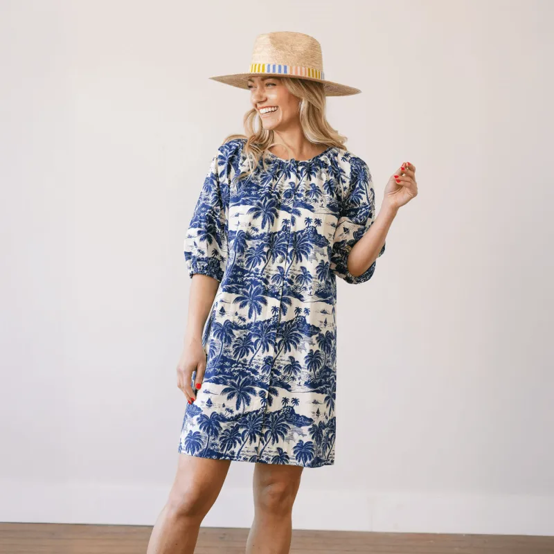 Tropical Toile Catalina Mini Dress sold by Sunshine Tienda