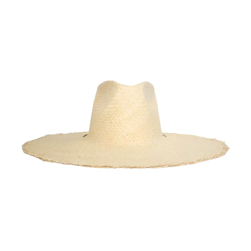 Natural Wide Brimmed Palm Fringe Hat sold by Sunshine Tienda