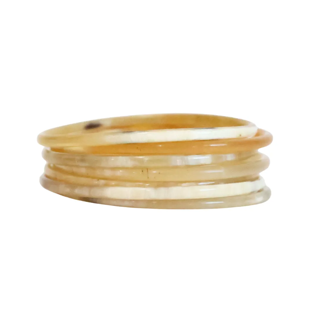 Light Natural Horn Bangle Set sold by Sunshine Tienda