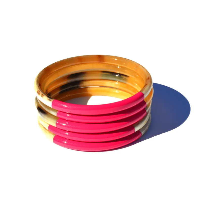 Pink Horn Bangle Set sold by Sunshine Tienda