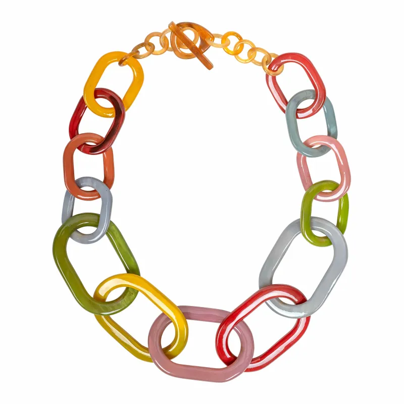 Smoky Rainbow Link Necklace sold by Sunshine Tienda