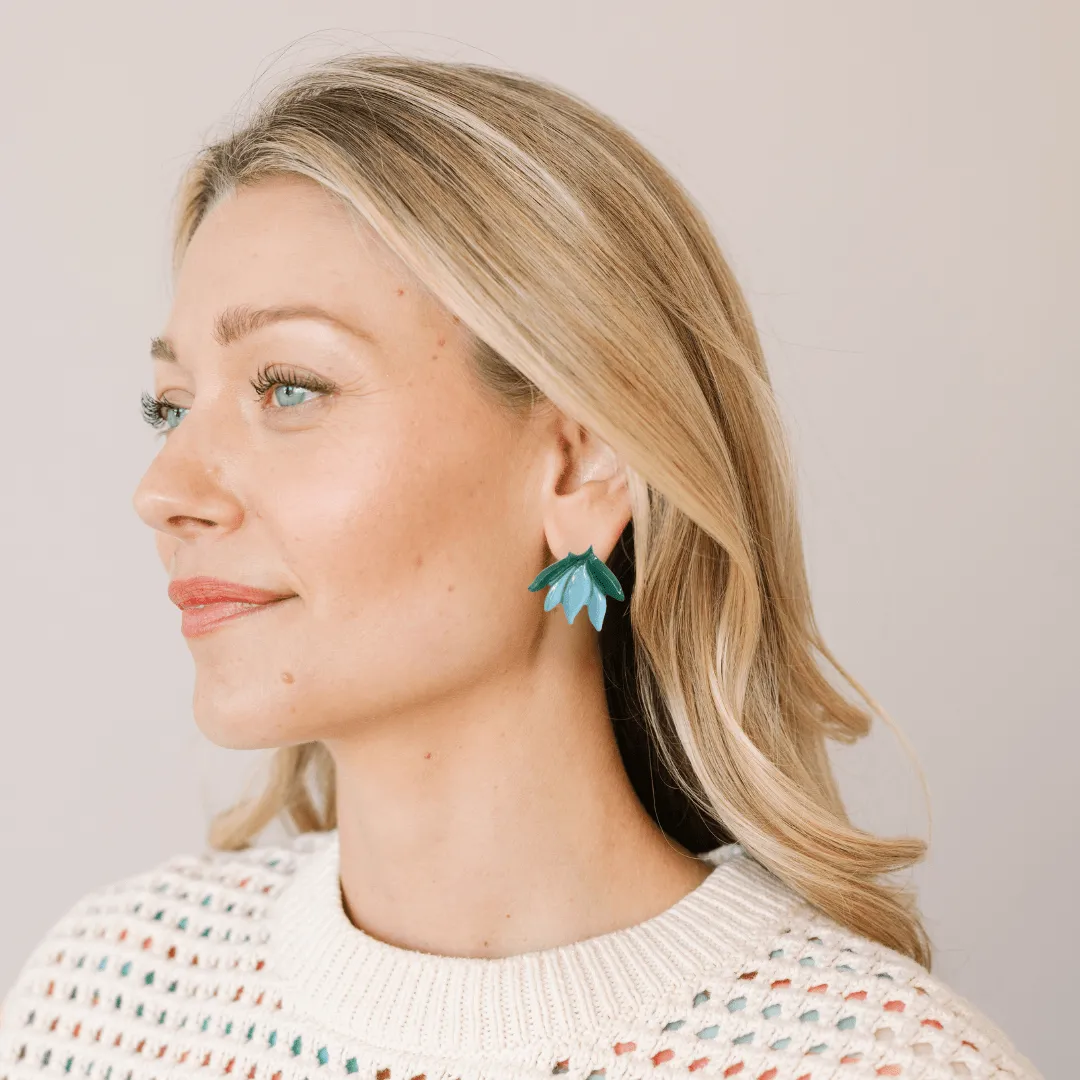 Sky Blue Blossom Studs sold by Sunshine Tienda product image thumbnail 2