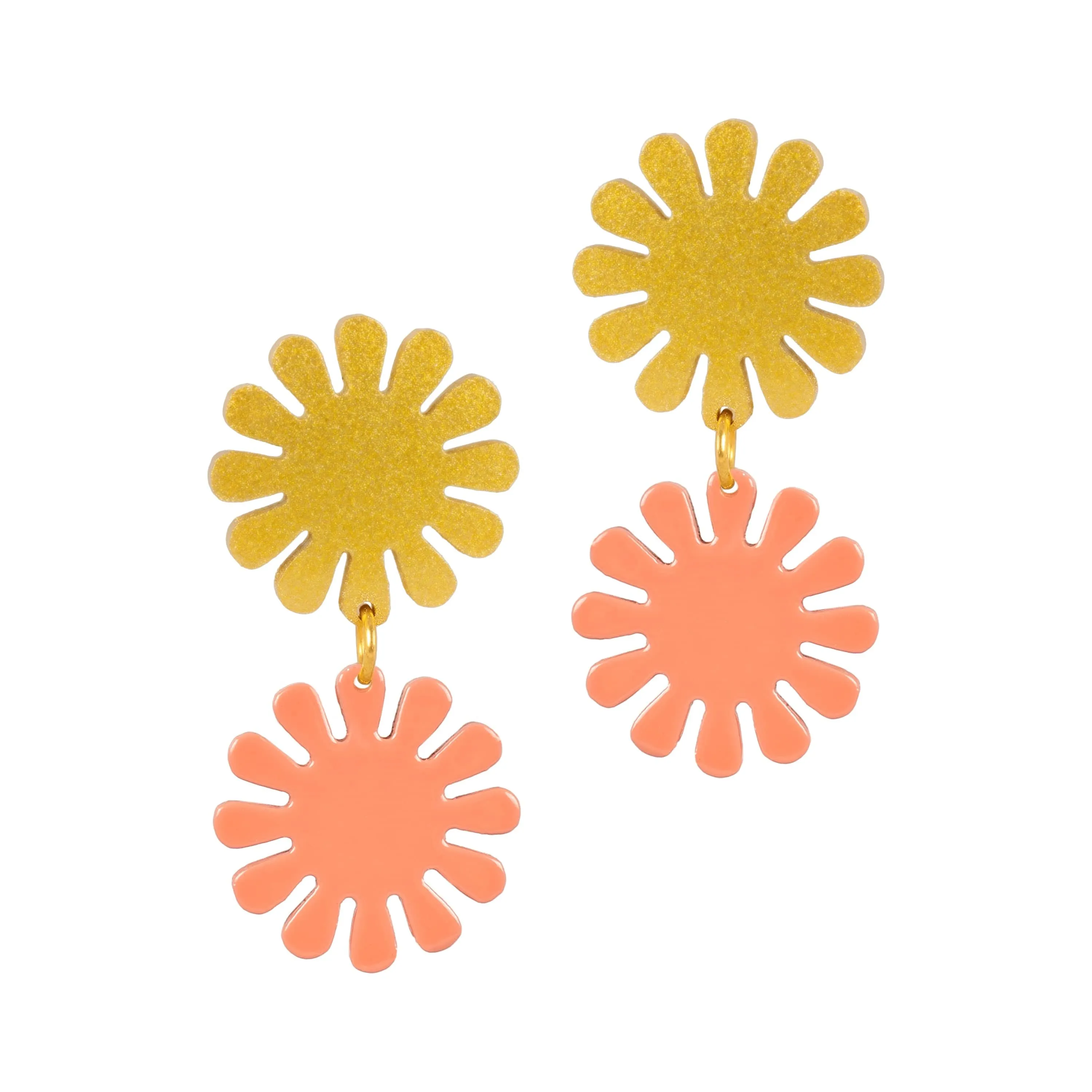 Rosy Gold Maria Double Dangles sold by Sunshine Tienda product image thumbnail 2