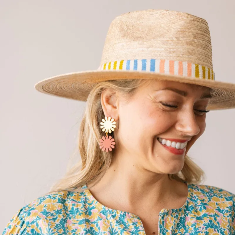 Rosy Gold Maria Double Dangles made by Sunshine Tienda