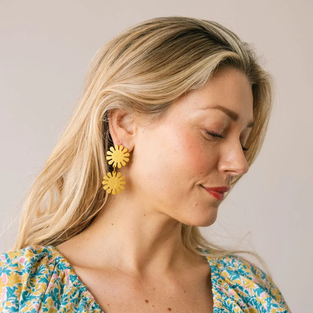 Gold Maria Double Dangles sold by Sunshine Tienda product image thumbnail 3