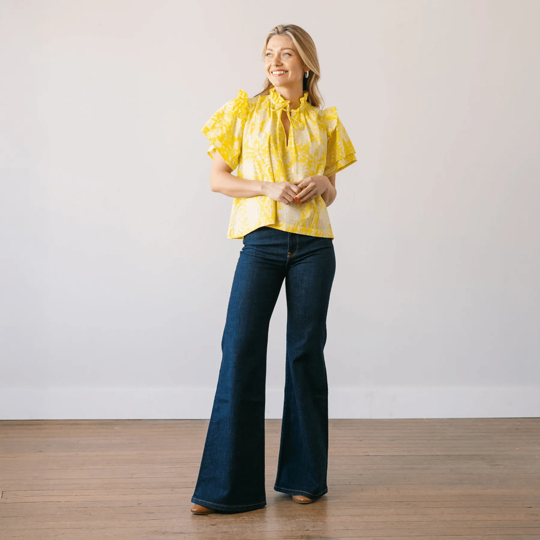 Citron Gilded Palm Gemma Top sold by Sunshine Tienda product image thumbnail 5