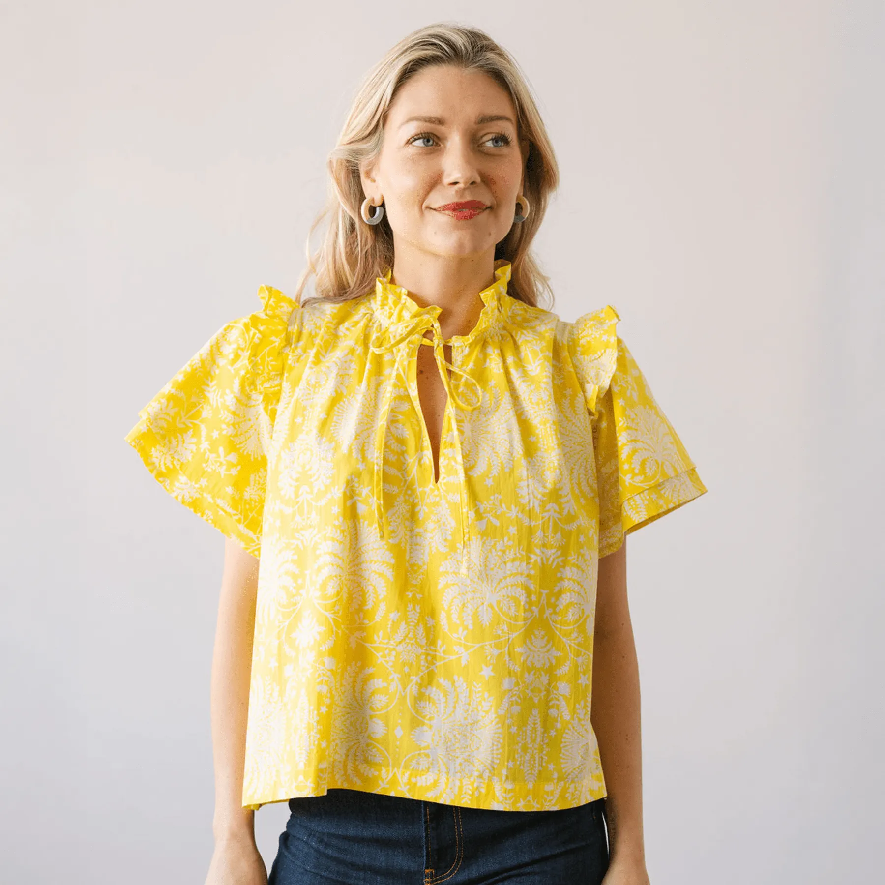 Citron Gilded Palm Gemma Top sold by Sunshine Tienda product image thumbnail 2