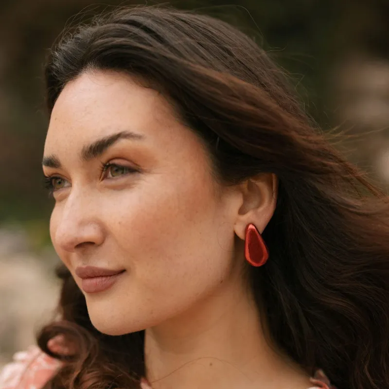 Mini Ruby Red Atole Studs sold by Sunshine Tienda