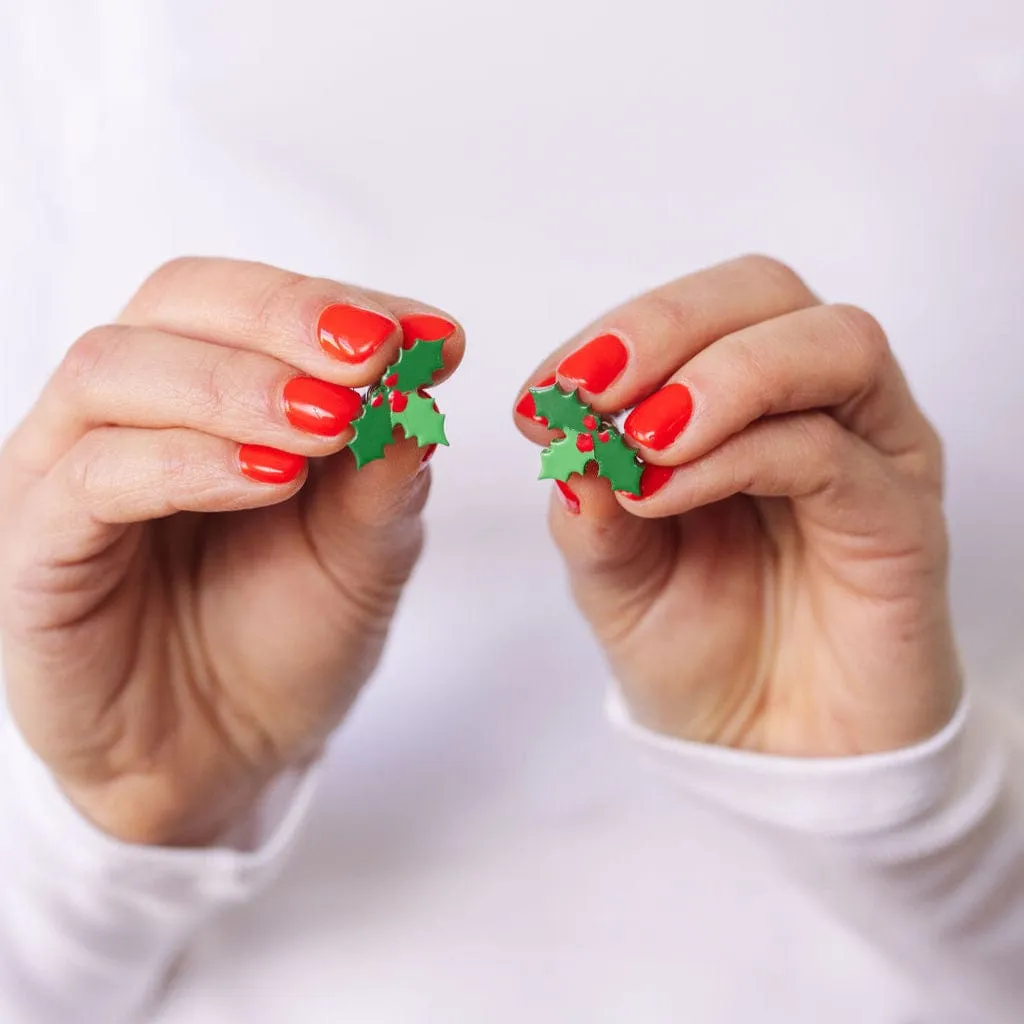 Festive Holly Studs sold by Sunshine Tienda product image thumbnail 3