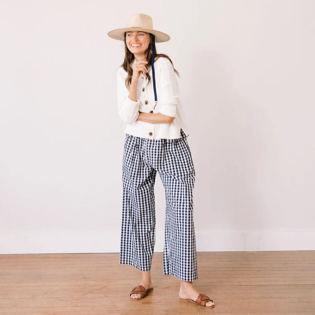 Navy Gingham Daphne Pant sold by Sunshine Tienda product image thumbnail 4